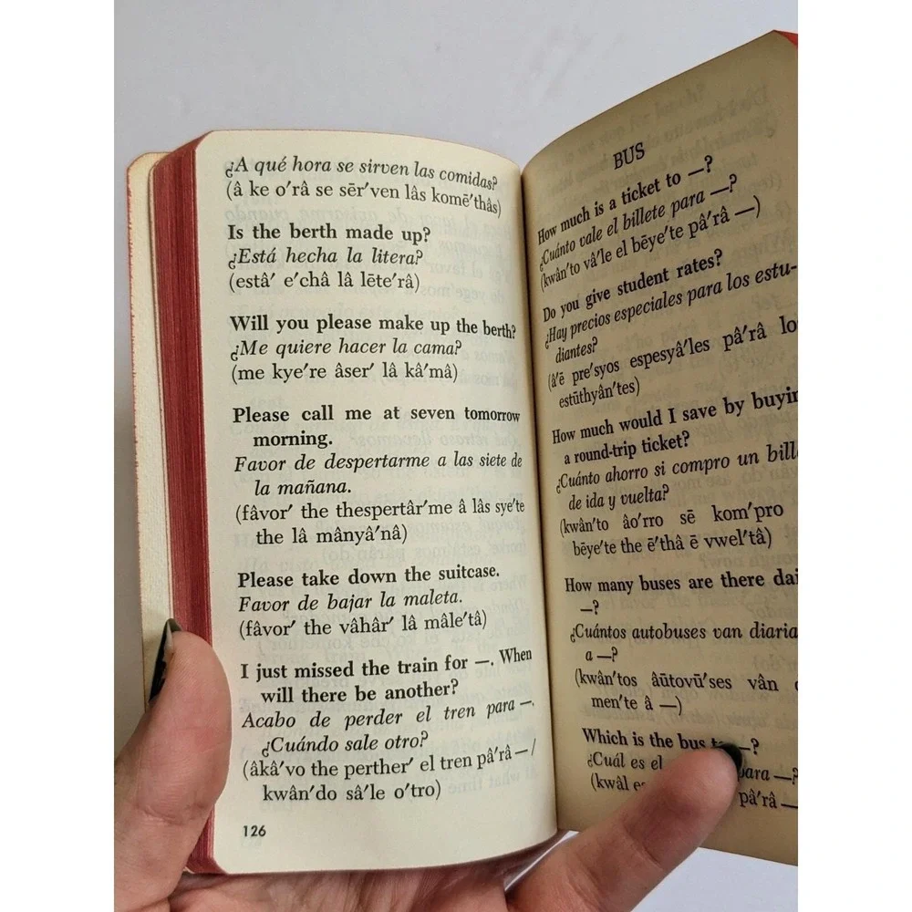 Vintage 1966 INSTANT SPANISH‎ Follett Vest Pocket Conversation Guide Book